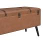 Preview: Hocker mit Stauraum 3 Stk. Braun Kunstleder