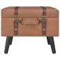Preview: Hocker mit Stauraum 3 Stk. Braun Kunstleder
