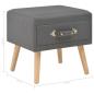 Preview: Nachttisch Dunkelgrau 40 x 35 x 40 Stoff