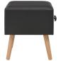 Preview: Nachttisch Schwarz 40 x 35 x 40 Kunstleder