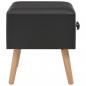 Preview: Nachttisch Schwarz 40 x 35 x 40 Kunstleder