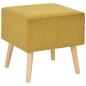 Preview: Nachttisch Senfgelb 40 x 35 x 40 Samt
