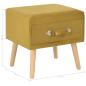 Preview: Nachttisch Senfgelb 40 x 35 x 40 Samt