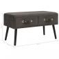 Preview: Couchtisch Grau 80 x 40 x 46 cm Samt  