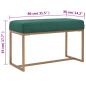 Preview: Bank 80 cm Grün Samt