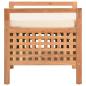 Preview: Sitzbank mit Stauraum 49×48×49 cm Walnuss Massivholz 