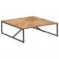 Preview: ARDEBO.de - Couchtisch 110 x 110 x 36 cm Massivholz Akazie