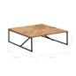 Preview: Couchtisch 110 x 110 x 36 cm Massivholz Akazie