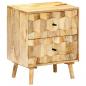 Preview: Nachttisch 40x30x50 cm Massivholz Mango