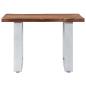 Preview: Couchtisch mit Naturkanten 60 x 60 x 40 cm Massivholz Akazie