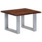 Preview: Couchtisch mit Naturkanten 60 x 60 x 40 cm Massivholz Akazie