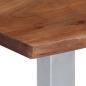 Preview: Couchtisch mit Naturkanten 60 x 60 x 40 cm Massivholz Akazie