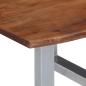 Preview: Couchtisch mit Naturkanten 60 x 60 x 40 cm Massivholz Akazie