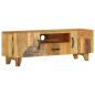 Preview: TV-Schrank Handgeschnitzt 120x30x40 cm Altholz Massiv