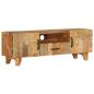 Preview: TV-Schrank Handgeschnitzt 120x30x40 cm Altholz Massiv