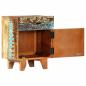 Preview: Nachttisch Handgeschnitzt 40x30x50 cm Altholz Massiv