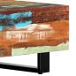 Preview: Couchtisch 120x50x30 cm Massives Altholz und Stahl