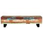 Preview: Couchtisch 120x50x30 cm Massives Altholz und Stahl