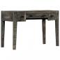 Preview: ARDEBO.de - Schreibtisch Schwarz 110×50×75 cm Massivholz Mango