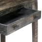 Preview: Schreibtisch Schwarz 110×50×75 cm Massivholz Mango
