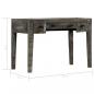 Preview: Schreibtisch Schwarz 110×50×75 cm Massivholz Mango