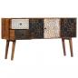 Preview: Sideboard mit Druckmuster 130×30×70 cm Massivholz Mango