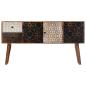 Preview: Sideboard mit Druckmuster 130×30×70 cm Massivholz Mango
