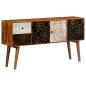 Preview: Sideboard mit Druckmustern 130x30x70 cm Massivholz Mango