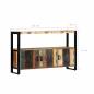 Preview: Sideboard 120x30x75 cm Altholz Massiv