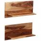 Preview: Wandregale 2 Stk. 58 x 26 x 20 cm Massivholz