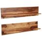 Preview: Wandregale 2 Stk. 118 x 26 x 20 cm Massivholz