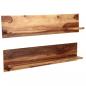 Preview: Wandregale 2 Stk. 118 x 26 x 20 cm Massivholz