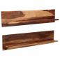 Preview: Wandregale 2 Stk. 118 x 26 x 20 cm Massivholz