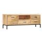 Preview: TV-Schrank 130 x 30 x 45 cm Mango-Massivholz