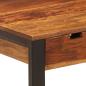Preview: Schreibtisch 110 x 55 x 78 cm Massivholz und Stahl