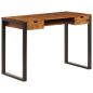 Preview: Schreibtisch 110 x 55 x 78 cm Massivholz und Stahl