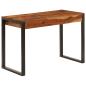 Preview: Schreibtisch 110 x 55 x 78 cm Massivholz und Stahl