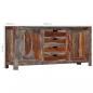 Preview: Sideboard Grau 160 x 40 x 75 cm Massivholz 
