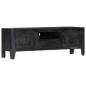 Preview: TV-Schrank Schwarz 118 x 30 x 40 cm Massivholz Mango 