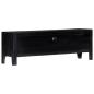 Preview: TV-Schrank Schwarz 118 x 30 x 40 cm Massivholz Mango 