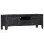Preview: TV-Schrank Schwarz 118 x 30 x 40 cm Massivholz Mango 