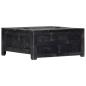 Preview: Couchtisch Schwarz 65 x 65 x 30 cm Mangoholz Massiv