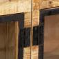Preview: Sideboard Braun und Schwarz 160×30×80 cm Raues Mango-Massivholz