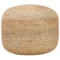 Preview: Handgefertigter Sitzpuff 45 x 30 cm Jute