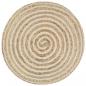 Preview: Handgefertigter Sitzpuff 40 x 45 cm Jute