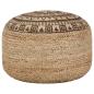 Preview: Handgefertigter Sitzpuff Braun 45 x 30 cm Jute