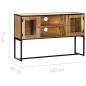 Preview: TV-Schrank 120x30x75 cm Altholz Massiv
