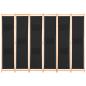 Preview: 6-teiliger Raumteiler Schwarz 240 x 170 x 4 cm Stoff