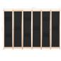 Preview: 6-teiliger Raumteiler Schwarz 240 x 170 x 4 cm Stoff