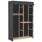 Preview: 3-stufiger Kleiderschrank Grau 110 x 40 x 170 cm Stoff